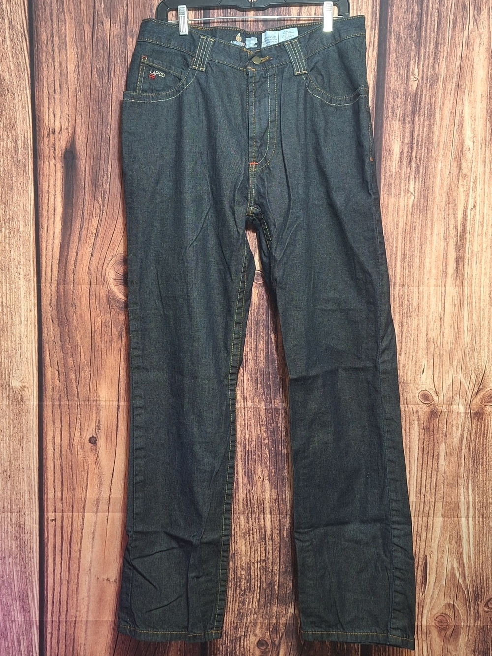 Lapco Fr Men’s Straight-Leg Jeans in Dark Blue Size 34×34